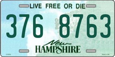 NH license plate 3768763