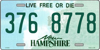 NH license plate 3768778