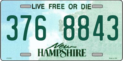 NH license plate 3768843