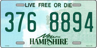 NH license plate 3768894
