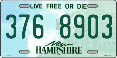 NH license plate 3768903