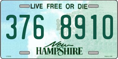 NH license plate 3768910