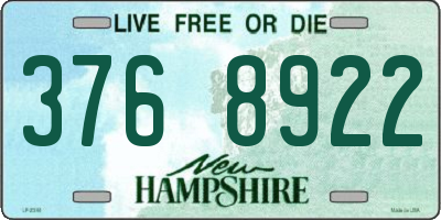 NH license plate 3768922