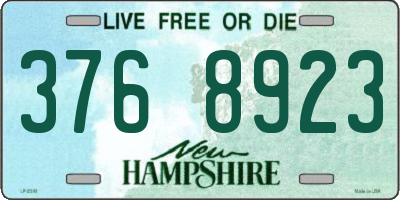 NH license plate 3768923