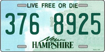 NH license plate 3768925