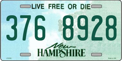 NH license plate 3768928