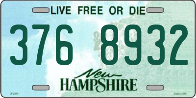 NH license plate 3768932