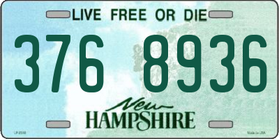 NH license plate 3768936