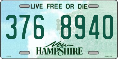 NH license plate 3768940