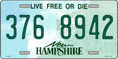NH license plate 3768942