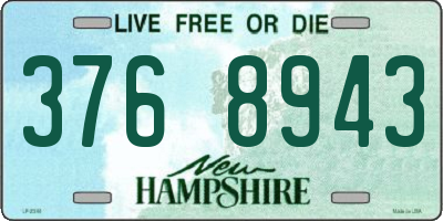 NH license plate 3768943