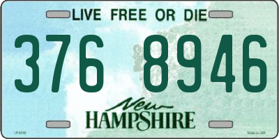 NH license plate 3768946