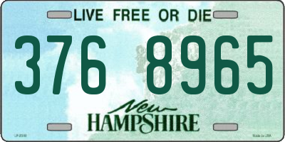 NH license plate 3768965