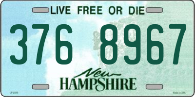 NH license plate 3768967
