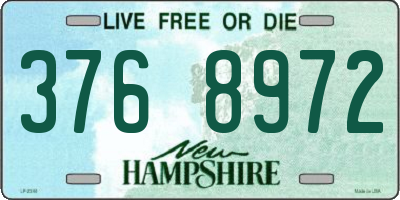 NH license plate 3768972