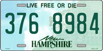 NH license plate 3768984