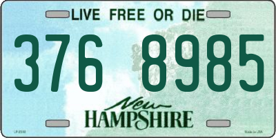 NH license plate 3768985