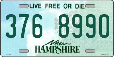 NH license plate 3768990