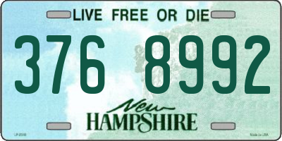 NH license plate 3768992