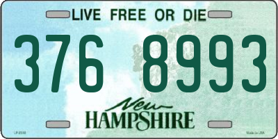 NH license plate 3768993