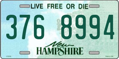 NH license plate 3768994