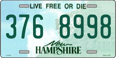 NH license plate 3768998