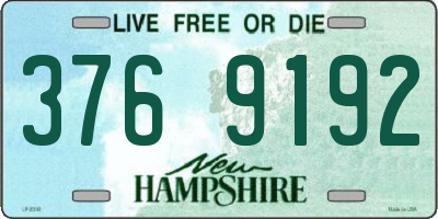 NH license plate 3769192