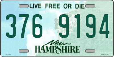 NH license plate 3769194