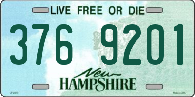 NH license plate 3769201