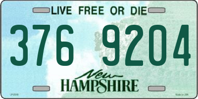 NH license plate 3769204
