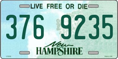 NH license plate 3769235