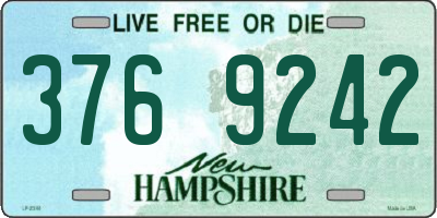 NH license plate 3769242