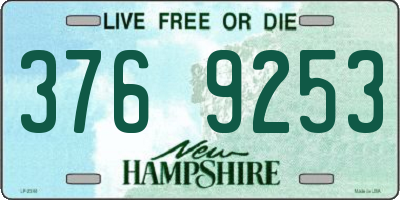 NH license plate 3769253