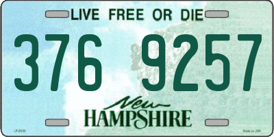 NH license plate 3769257
