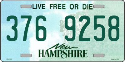 NH license plate 3769258
