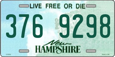 NH license plate 3769298
