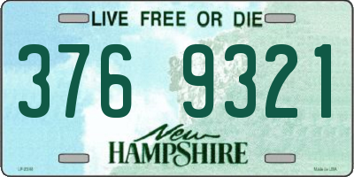 NH license plate 3769321