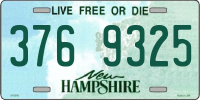 NH license plate 3769325