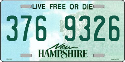 NH license plate 3769326