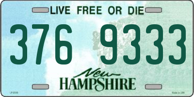 NH license plate 3769333