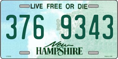NH license plate 3769343