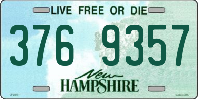 NH license plate 3769357
