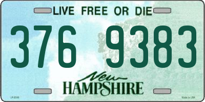 NH license plate 3769383