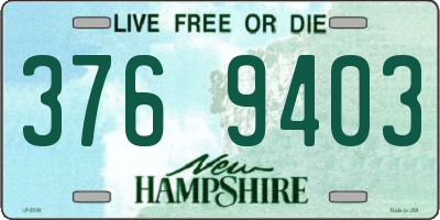 NH license plate 3769403