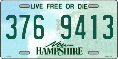 NH license plate 3769413