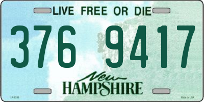 NH license plate 3769417