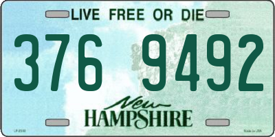 NH license plate 3769492