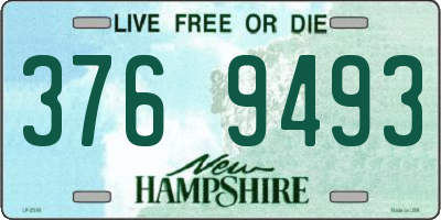 NH license plate 3769493