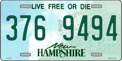 NH license plate 3769494