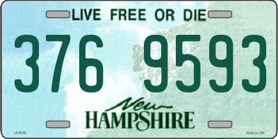 NH license plate 3769593